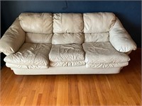 Leather style couch - clean