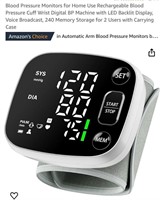 Blood Pressure Monitors for Home Use Rechargeable