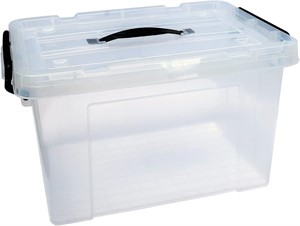 Clear Storage Box with Lid  Stackable  1 Pack