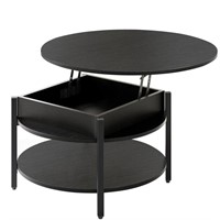 E9663  GUNAITO Lift-Top Coffee Table, Black