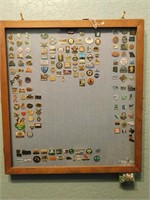 P729- Framed Pin Collection
