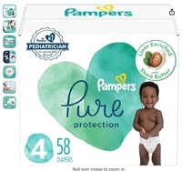Pampers Diapers Size 4, 58 Count - Pure Protection