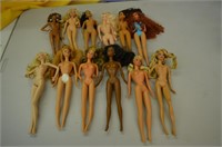 Lot of 12 Barbies
