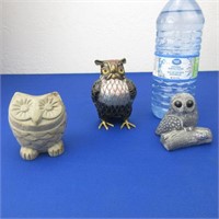 Cloisonne Enamel Owl, Vintage Thorn Arts Owl,