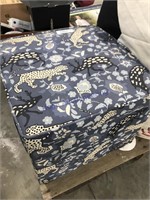 Cloth-covered box w/ lid, 17" cube