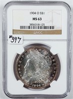 1904-O  Morgan Dollar   NGC MS-63