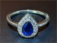 .95ct SAPPHIRE STERLING RING