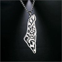 TOLOWOBK Palestine Israel Country Map Pendant Nece