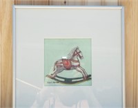 Artist (local) signed "Hobby Horse" painting. 11"