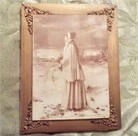 Antique picture under glass. Possibly Ullman