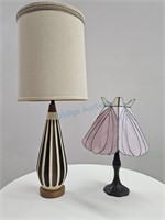 Stained Glass Boudoir + Chalkware Bottle Lamps