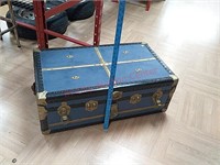 Vintage wood luggage trunk