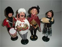 4 Byer Choice Caroler Dolls 1 Lot-12 Days