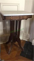 Antique Victorian marble top side table, nice