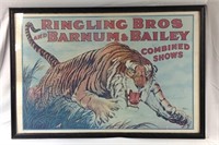 38 x 26 framed Ringling Brothers circus poster