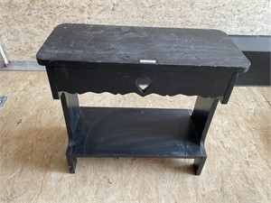 Black wooden end table 24”x11”x21”
