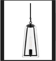 Home Decorators Collection 1-Light Black Pendant