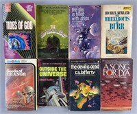 8 Sci Fi 1st Ed. Books, Martin, Lafferty, Reynolds