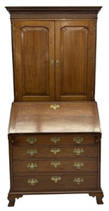 EXCEPTIONAL CHERRY CHIPPENDALE SECRETARY WITH