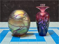 Art deco glass perfume bottles