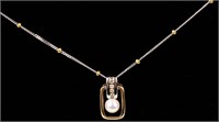 Jewelry 14kt Yellow & White Gold Pearl Necklace