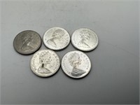 Five Canadian Dimes