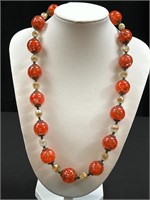 Vintage glass beads necklace.