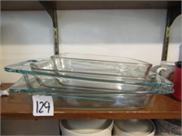 4- GLASS CASSEROLE BAKEWARE