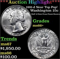 ***Auction Highlight*** 1991-d Washington Quarter