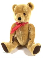 Vtg Mohair Jointed Golden Teddy Bear
