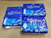 2 Stayfree Maxi 48 Pads Pack,  1 36 Pads Pack