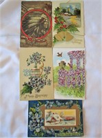 5 Antique Post Cards