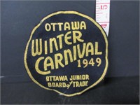 1949 OTTAWA WINTER CARNIVAL EMBROIDERED PATCH