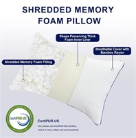 CHUNYI QUEEN SIZE SHREDDED MEMORY FOAM PILLOWS