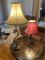 Pair of metal base lamps both tested