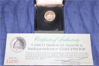 1776-1976 Bicentennial Gold Proof .500 Fine Gold