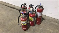 (Qty - 6) 5 & 10 lb Fire Extinguishers-