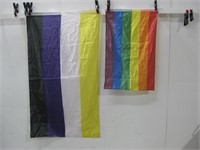Two Pride Flags Largest 35"x 60"