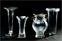 (4) Decorative Glass Vases