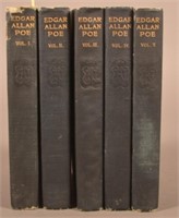 5 Vol Works of Edgar Allan Poe 1903