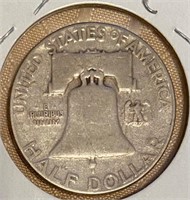 1954 USA “Franklin” $0.50 Silver Coin