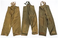 WWII US NAVY FOUL WEATHER DECK OVERALLS LOT OF 3