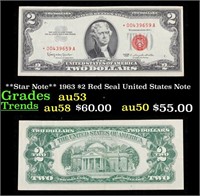 **Star Note** 1963 $2 Red Seal United States Note