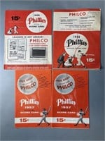 (3): 2, 1957 Phillies Official Score Card - 1, 195