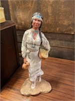 22” Tall ceramic Indian woman