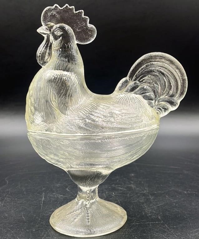 Vintage Rooster Covered Dish