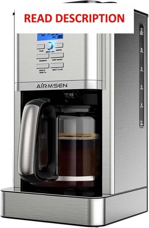 AIRMSEN Drip Coffee Maker 12 Cup  Programmable