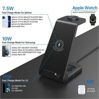 23W 3 in 1 Wireless Charging Station for iPhone  A