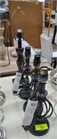 GROUP OF 4 BLACK COLOR LAMPS