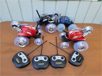 (4) Toy R/C Cars with Remotes